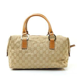 Auth Gucci Hand Bag Brown Canvas #8246G10